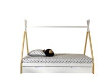 Hausbett >TIPI< in Weiß/Kiefer natur aus...