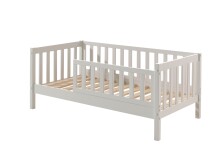 Kinderbett >TODDLER< in Weiß aus Massive Kiefer - 148x60x76cm (BxHxT)
