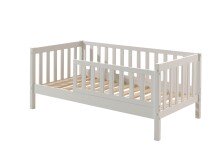 Kinderbett >TODDLER< in Weiß aus Massive Kiefer - 148x60x76cm (BxHxT)