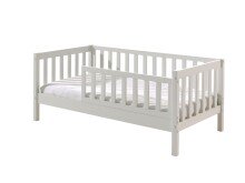 Kinderbett >TODDLER< in Weiß aus Massive Kiefer - 148x60x76cm (BxHxT)