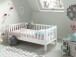 Kinderbett >TODDLER< in Weiß aus Massive Kiefer - 148x60x76cm (BxHxT)