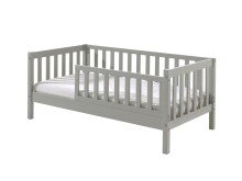 Kinderbett >TODDLER< in Grau aus Massive Kiefer -...