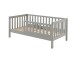 Kinderbett >TODDLER< in Grau aus Massive Kiefer - 148x60x76cm (BxHxT)