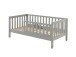 Kinderbett >TODDLER< in Grau aus Massive Kiefer - 148x60x76cm (BxHxT)