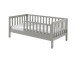 Kinderbett >TODDLER< in Grau aus Massive Kiefer - 148x60x76cm (BxHxT)
