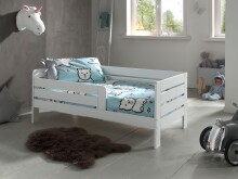 Kinderbett >TODDLER< in Weiß aus Massive...