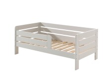 Kinderbett >TODDLER< in Weiß aus Massive Kiefer - 143,6x56x70cm (BxHxT)
