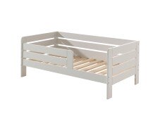 Kinderbett >TODDLER< in Weiß aus Massive Kiefer - 143,6x56x70cm (BxHxT)
