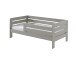 Kinderbett >TODDLER< in Grau aus Massive Kiefer - 143,6x56x70cm (BxHxT)