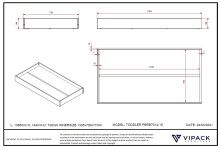 Kinderbett >TODDLER< in Grau aus Massive Kiefer - 138,5x14x73,6cm (BxHxT)
