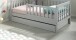Kinderbett >TODDLER< in Grau aus Massive Kiefer - 138,5x14x73,6cm (BxHxT)