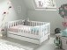 Kinderbett >TODDLER< in Weiß aus Massive Kiefer - 148x60x76cm (BxHxT)