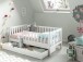 Kinderbett >TODDLER< in Weiß aus Massive Kiefer - 148x60x76cm (BxHxT)