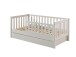 Kinderbett >TODDLER< in Weiß aus Massive Kiefer - 148x60x76cm (BxHxT)