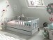 Kinderbett >TODDLER< in Grau aus Massive Kiefer - 148x60x76cm (BxHxT)
