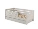 Kinderbett >TODDLER< in Weiß aus Massive Kiefer - 143,6x56x70cm (BxHxT)