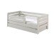 Kinderbett >TODDLER< in Weiß aus Massive Kiefer - 143,6x56x70cm (BxHxT)
