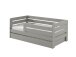 Kinderbett >TODDLER< in Grau aus Massive Kiefer - 143,6x56x70cm (BxHxT)