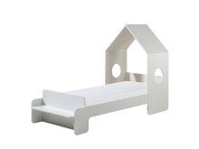 Kinderbett >CASAMI< in Weiß aus MDF -...