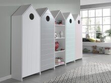 Wäscheschrank >CASAMI< in Korpus Weiß /...