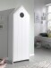 Wäscheschrank >CASAMI< in Korpus Weiß / Front Pink, Weiß, Grau, Mint aus MDF