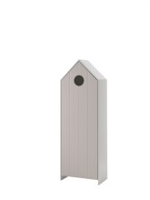 Kleiderschrank >CASAMI< in Korpus Weiß / Front Pink  - 115,2x171,3x37 (BxHxT)