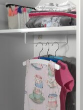 Kleiderschrank >CASAMI< in Korpus Weiß / Front Mint - 115,2x171,3x37 (BxHxT)