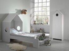 Kinderbett >CASAMI< in Korpus Weiß / Front...