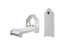 Kinderbett >CASAMI< in Korpus Weiß / Front Weiß - 229,5x147,6x93,6 (BxHxT)