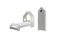 >CASAMI< in Korpus Weiß / Front Grau aus MDF...