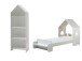 Kinderbett >CASAMI< in Korpus Weiß aus MDF - 229,5x147,6x93,6cm (BxHxT)