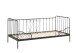 Einzelbett >ALICE< in Schwarz aus Metall - 205x89,5x94,5cm (BxHxT)