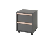 Rollcontainer >LONDON< in Anthrazit/Buche -...