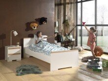 Jugendzimmer-Set >LONDON< in Weiß/Buche