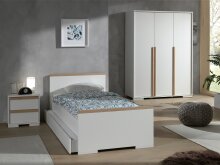 Jugendzimmer-Set >LONDON< in Weiß/Buche