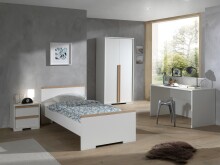 Jugendzimmer-Set >LONDON< in Weiß/Buche