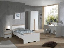 Jugendzimmer-Set >LONDON< in Weiß/Buche