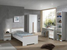Jugendzimmer-Set >LONDON< in Weiß/Buche