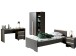 Jugendzimmer-Set >LONDON< in Anthrazit/Buche