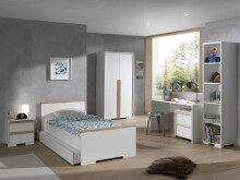 Jugendzimmer-Set >LONDON< in Weiß/Buche