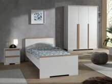 Jugendzimmer-Set >LONDON< in Weiß/Buche