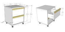 Jugendzimmer-Set >LONDON< in Weiß/Buche - 97x76,1x205cm (BxHxT)