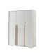 Jugendzimmer-Set >LONDON< in Weiß/Buche - 97x76,1x205cm (BxHxT)