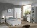 Jugendzimmer-Set >LONDON< in Weiß/Buche - 97x76,1x205cm (BxHxT)