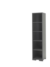 Jugendzimmer-Set >LONDON< in Anthrazit/Buche - 97x76,1x205cm (BxHxT)