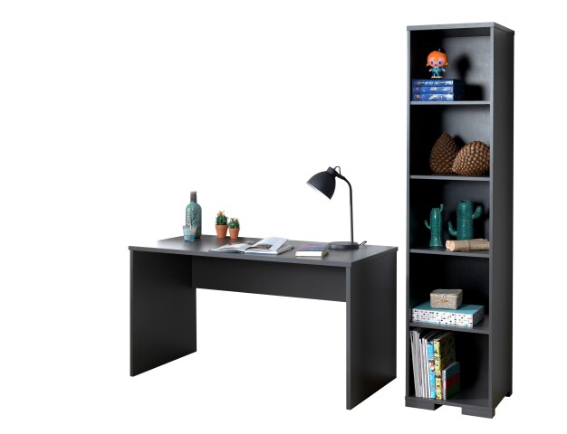 Jugendzimmer-Set >LONDON< in Anthrazit/Buche