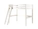 Hochbett >PINO< in Kiefer massiv weiß lackiert - 209x190x215 (BxHxT)