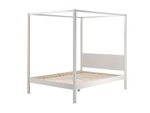 Himmelbett >PINO< in Kiefer massiv weiß...