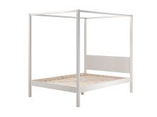 Himmelbett >PINO< in Kiefer massiv weiß...