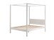 Himmelbett >PINO< in Kiefer massiv weiß lackiert - 208x191x148 (BxHxT)